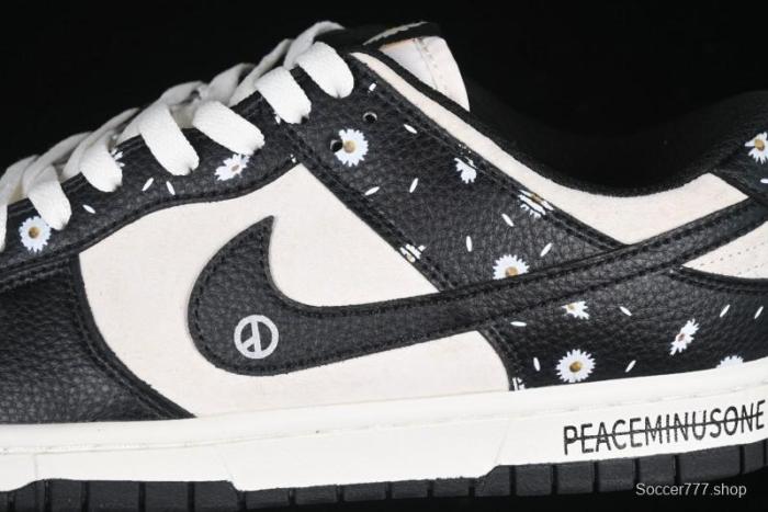 Nike SB Dunk Low Lightning Collaboration Daisy Black Check Anniversary Customized Low-Top Casual Sneakers - DJ2024-069