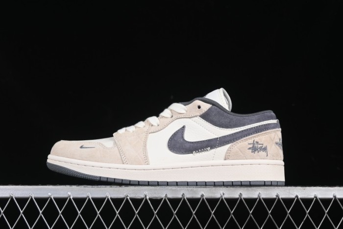 Nike Air Jordan 1 Low Stussy Collaboration Retro Basketball Shoes - DM9188-014
