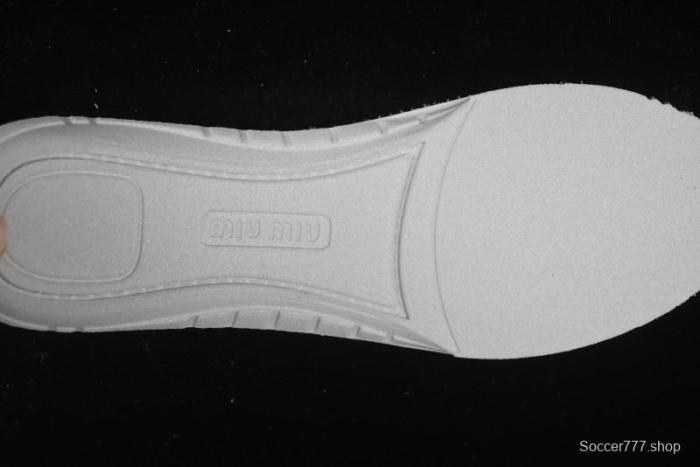 Miu Miu Suede Round Toe Lace-Up Women's Low-Top Casual Shoes - 99D4