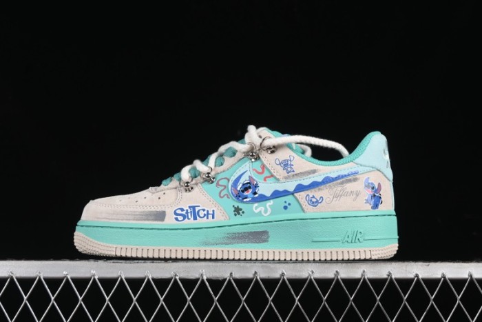 Nike Air Force 1 '07 Low x Stitch Casual Lace-Up Sneakers - DZ1328-222