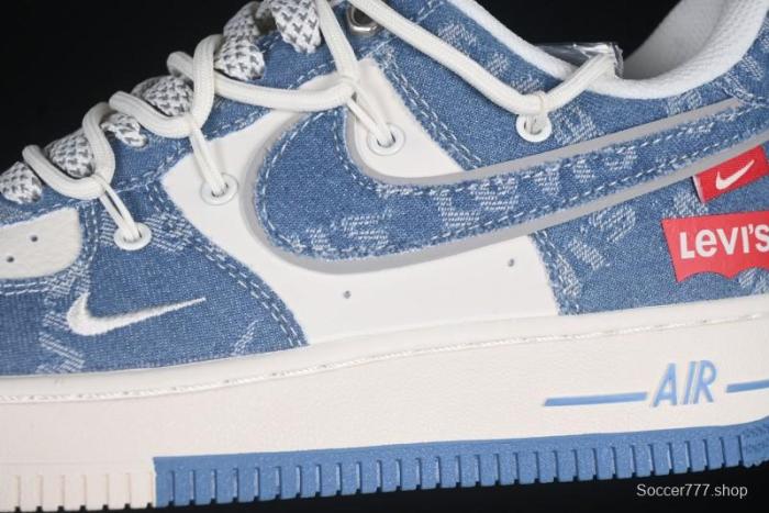 Nike Air Force 1 '07 Low Levi's Denim Patchwork Lace-Up Casual Sneakers - SJ1198-001