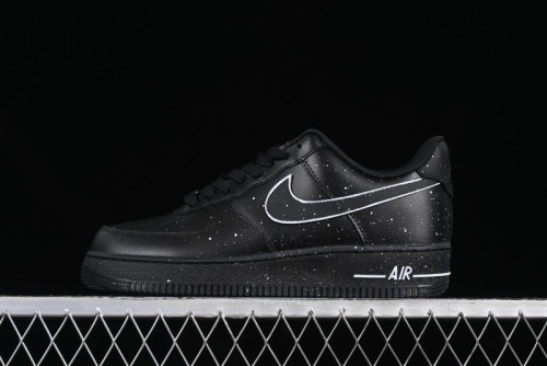 Nike Air Force 1 '07 Low 2D Anime Theme Black White Splatter Casual Sneakers - CK0316-059