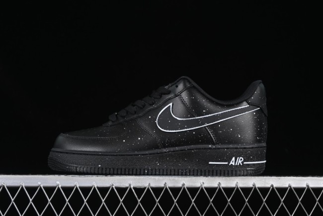 Nike Air Force 1 '07 Low 2D Anime Theme Black White Splatter Casual Sneakers - CK0316-059
