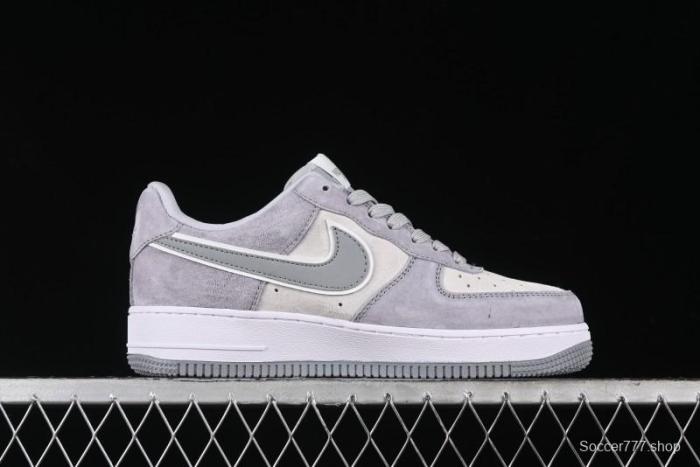 Nike Air Force 1 '07 Low The North Face Collaboration - Silver Grey Pigskin Sneakers - KK3333-004