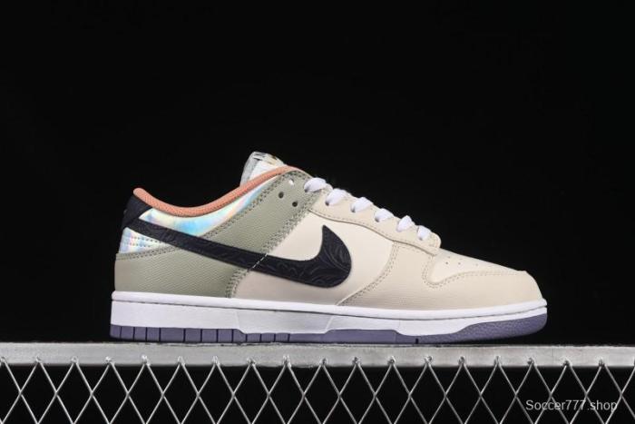 Nike Dunk Low Floral Swoosh Floral Theme Low-Top Casual Sneakers - HV5750-133