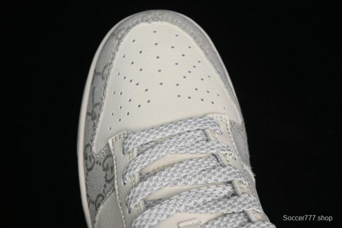 Nike SB Dunk Low Gucci Collaboration - Smoke Grey Sole Anniversary High-End Custom Low-Top Casual Skate Shoes - XX2025-802