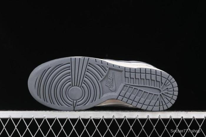 Nike SB Dunk Low Stussy Collaboration - Off White Grey Pig Anniversary Custom Low-Top Casual Skate Shoes - XX2025-888