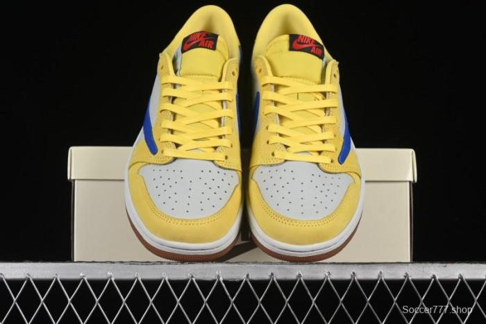 Nike Travis Scott x Air Jordan 1 Low OG AJ1 Collaboration Shoes with Reverse Swoosh - DZ4137-700