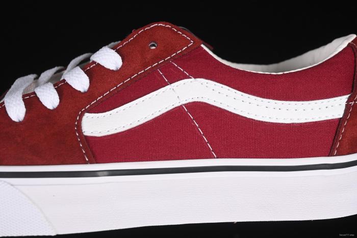 Vans Sk8-Low Burgundy Anti-Slip Casual Skate Shoes - VN0A4UUK5U7