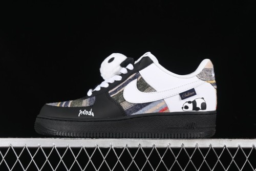 Nike Air Force 1 '07 Low Casual Sneakers with Lazy Panda Design - CW1188-768