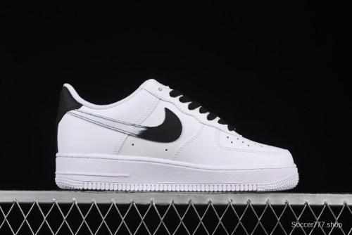 Nike Air Force 1 '07 Low Casual Sneakers in White-Black Gradient with Full-Length Air Cushion - ZH0316-078