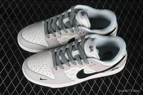 Nike SB Dunk Low Stussy Collaboration Green Tail Small Black Hook Anniversary High-End Custom Low-Top Casual Skate Shoes - XX2025-901