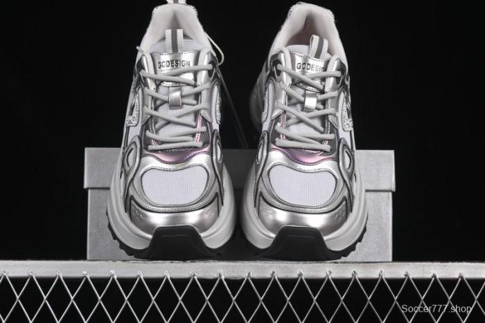 GG-CC 25ss New Platform Chunky Sneakers with 7CM Height Increase and Irregular Design - 668-2 Black