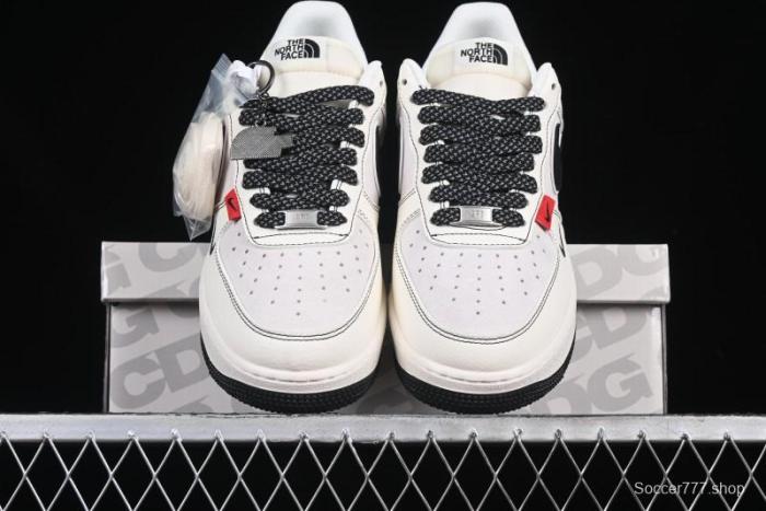 Nike Air Force 1'07 Low The North Face Collaboration Beige Black Red Label Casual Sneakers - BB7518-010