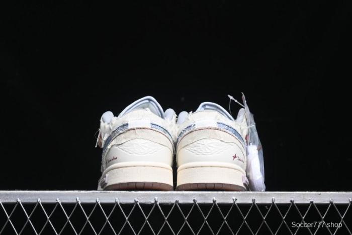 Nike Air Jordan 1 Low AJ1 Panda Prank Qixi Themed Retro Basketball Shoes with Special Graffiti Design - FZ5046-041