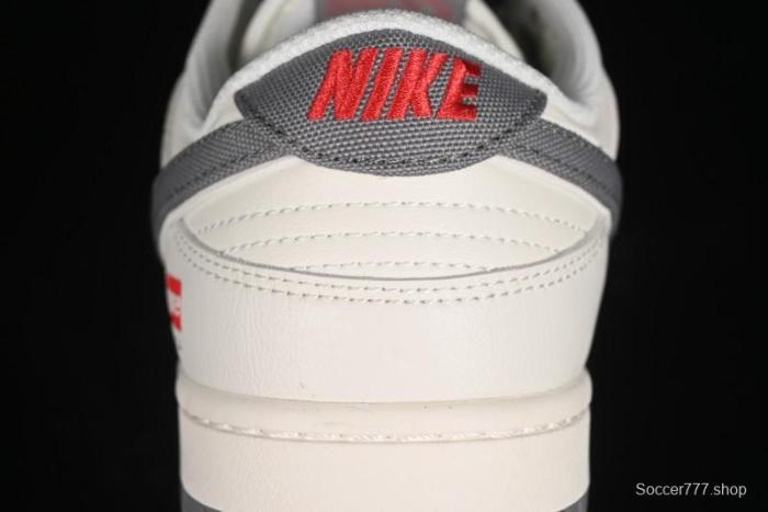 Nike SB Dunk Low Supreme Collaboration - Beige Canvas Swoosh Anniversary High-End Custom Low-Top Casual Sneakers - XX2025-108