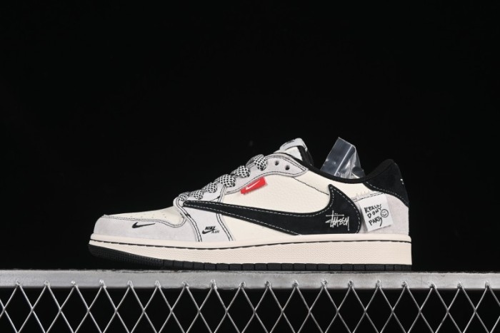 Nike Travis Scott x Fragment Design x Air Jordan 1 Low OG SP AJ1 Retro Sneakers - YX5066-301