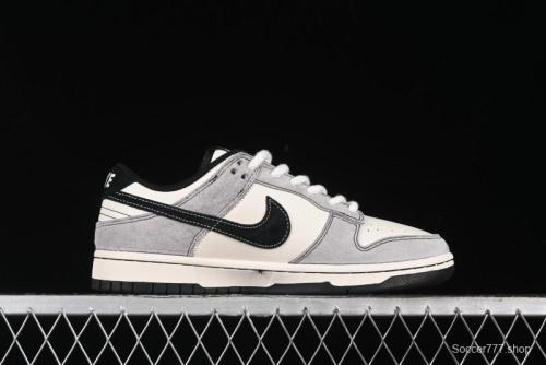 Nike SB Dunk Low KAWS Series - Grey White Black Swoosh Anniversary High-End Custom Low-Top Casual Skate Shoes - MM1089-015