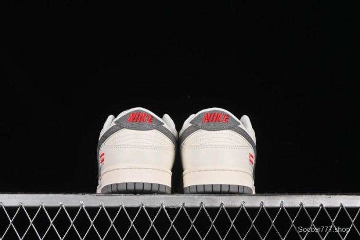 Nike SB Dunk Low Supreme Collaboration - Beige Canvas Swoosh Anniversary High-End Custom Low-Top Casual Sneakers - XX2025-108