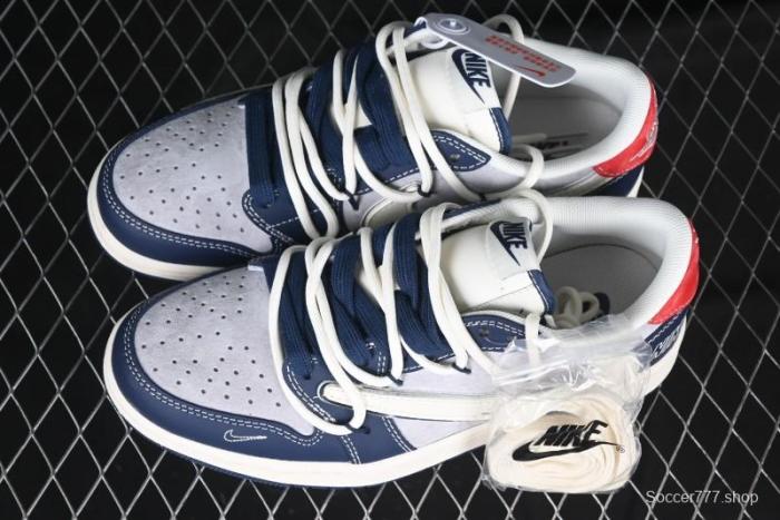 Nike Travis Scott x Fragment Design x Air Jordan 1 Low OG SP AJ1 Graffiti Drawstring Low-top Casual Sneakers - XS3186-203