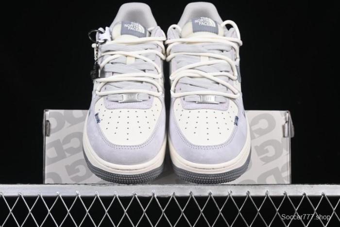 Nike Air Force 1 '07 Low The North Face Collaboration Silver Swoosh Drawstring Casual Sneakers - DM6688-016