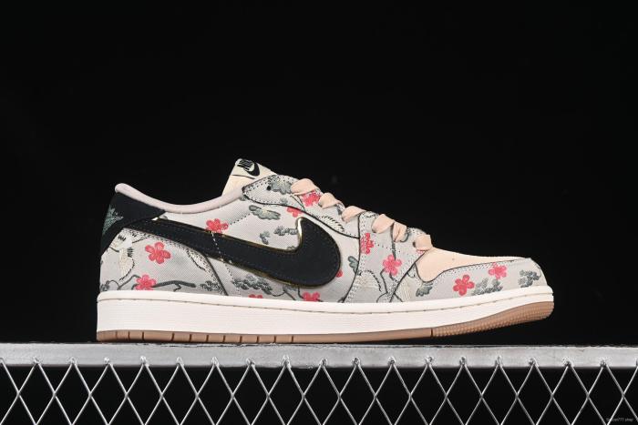Nike Air Jordan 1 Low OG  Oatmeal  Rui Hachimura Collaboration Casual Sneakers - HV8293-100