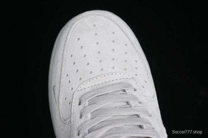 Nike Air Force 1 '07 Low Ghostface Collaboration - Light Grey Pigskin Low-Top Casual Sneakers - DF0188-022