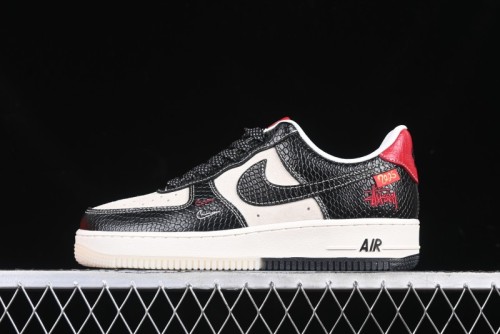 Nike Air Force 1 '07 Low Stussy Collaboration Year of the Snake Limited Edition Black Snake Dual-Color Casual Sneakers - HH7518-034