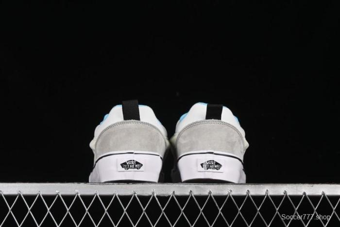 Vans Knu Skool Low-Top Retro Casual Vulcanized Slip-On Shoes in Grey Blue - VN000D6CCCZ