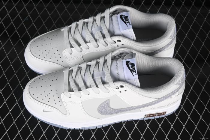 Nike SB Dunk Low White Lover Diamond Anniversary Custom Low-Top Casual Skate Shoes - WG0218-018