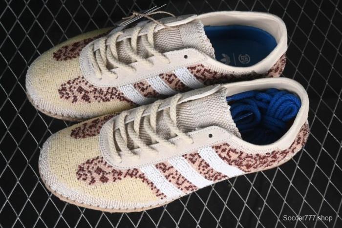 Adidas Clot x Originals Gazelle Indoor Retro Casual Slip-Resistant Wear-Resistant Low-Top Sneakers - IH3642