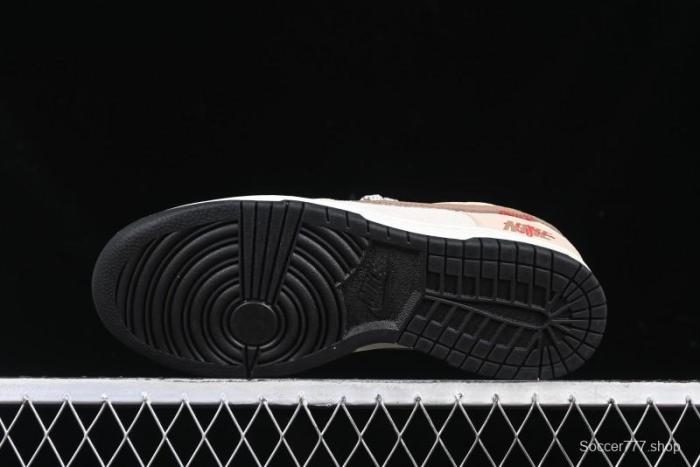 Nike SB Dunk Low Anniversary Edition Dark Swoosh Brown White Custom Low-Top Casual Skate Shoes - DJ2024-071