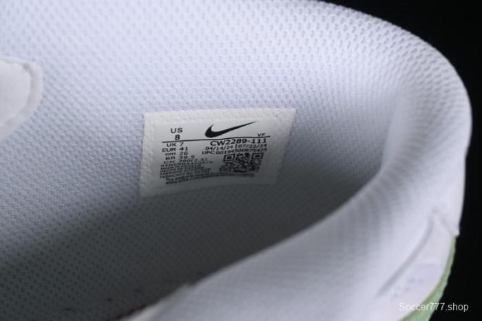 Nike Air Force 1 '07 Mid Hand-Painted White Green with Swoosh Shadow and Strap - CW2289-111