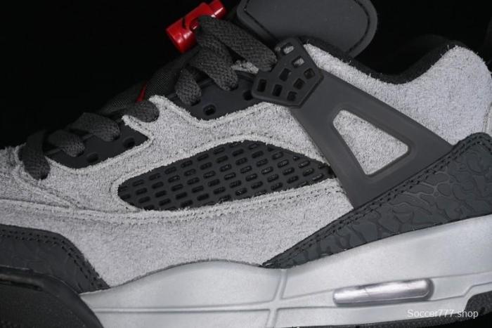 Nike Jordan Spizike Low AJ Hybrid Elements Black Grey Crack Leather Casual Sneakers - FQ1759-002