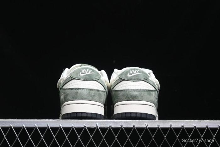 Nike SB Dunk Low Stussy Collaboration - Patina Green Lace-Up Anniversary Custom Low-Top Casual Skate Shoes - XS1186-105
