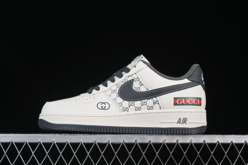 Nike Air Force 1 '07 Low Gucci Collaboration Beige Grey Pattern Low-Top Casual Sneakers - XZ6188-723