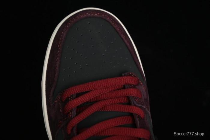 Nike SB Dunk Low Bordeaux Red Skate Shoes Collaboration with Riot Skateshop - FZ1289-200