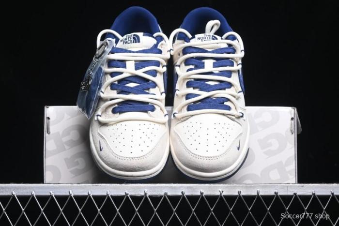Nike SB Dunk Low The North Face Series - Strap Pig Eight Dark Blue Hook Anniversary High-End Custom Low-Top Casual Skate Shoes - DM6868-001