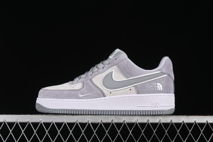 Nike Air Force 1 '07 Low The North Face Collaboration - Silver Grey Pigskin Sneakers - KK3333-004