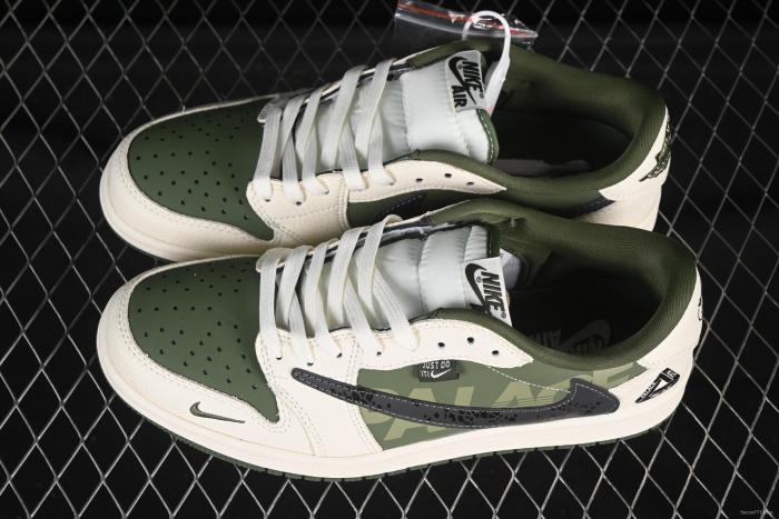 Nike Travis Scott x Fragment Design x Air Jordan 1 Low OG SP AJ1 PALACE Collaboration Low-Top Casual Sneakers - XS2024-030