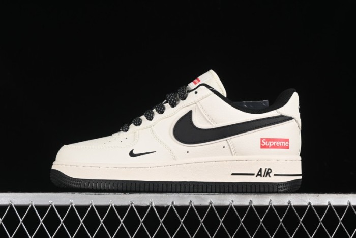 Nike Air Force 1 '07 Low Supreme Collaboration - Beige Black Starry Sneakers - XZ6188-013