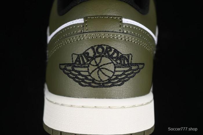 Nike Air Jordan 1 Low  Medium Olive  Casual Sneakers - 553558-092