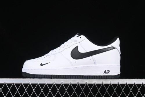 Nike Air Force 1 '07 Low White Black Swoosh Casual Sneakers - 315122-103