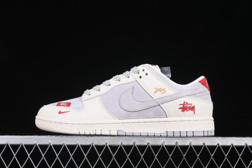 Nike SB Dunk Low Stussy Collaboration Anniversary Custom Low-Top Casual Sneakers - FC1688-206