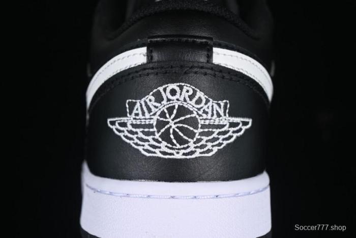 Nike Air Jordan 1 Low Retro Basketball Shoes in Black and White - 553558-043