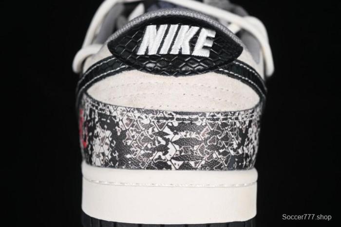 Nike SB Dunk Low Year of the Snake Series Strap Black Swoosh Custom High-End Low-Top Casual Skate Shoes - YX5066-273