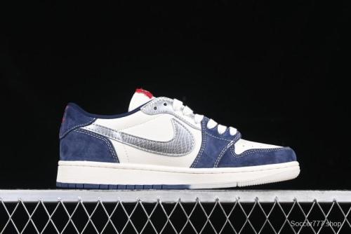 Nike Travis Scott x Fragment Design x Air Jordan 1 Low OG SP AJ1 Retro Sneakers - DM9288-008