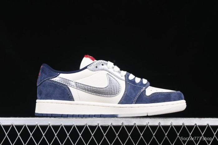 Nike Travis Scott x Fragment Design x Air Jordan 1 Low OG SP AJ1 Retro Sneakers - DM9288-008