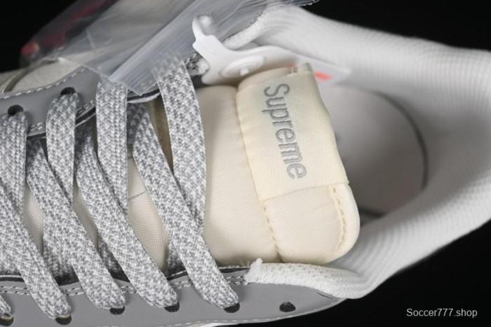 Nike Air Force 1 '07 Low Stone Island Supreme Collaboration Off-White Star Grey Low-Top Casual Sneakers - BB1616-303