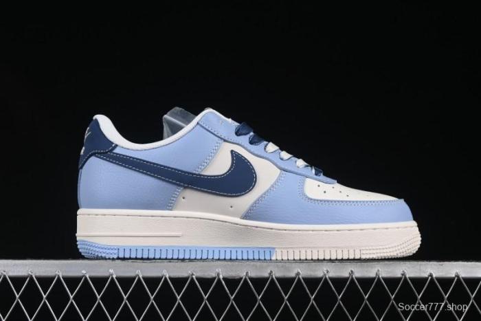 Nike Air Force 1 '07 Low Stussy Collaboration Dual-Tone Sky Blue Low-Top Casual Sneakers - XS1958-516